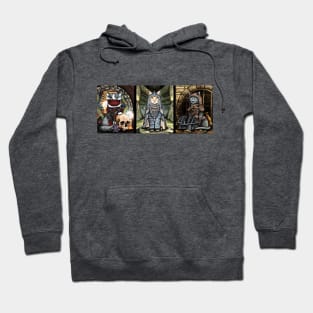 Fantasy Cat Triptych Hoodie